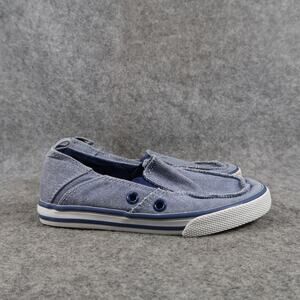 Crazy 8 Shoes Kids Toddler 10 Slip On Sneakers Casual Canvas Blue Moc Toe